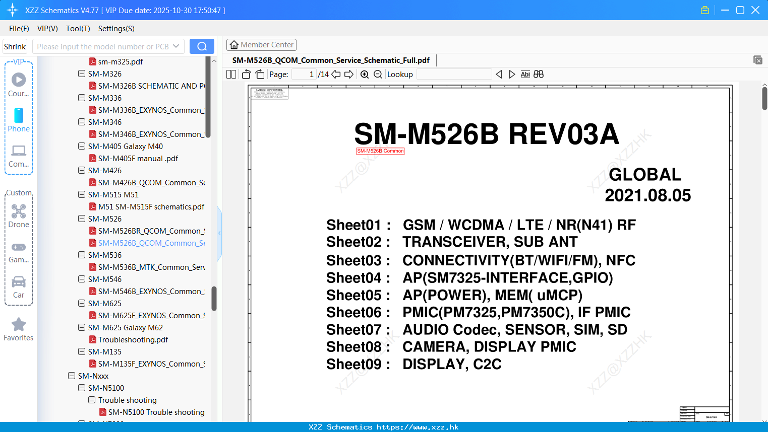 Samsung SM-M526B_QCOM_Common_Service_Schematic_Full